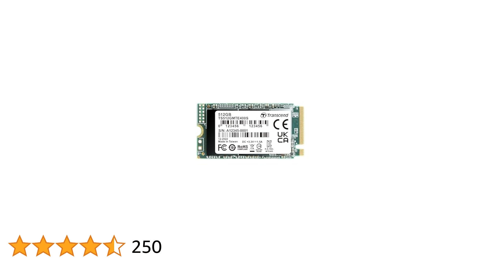 内蔵型SSD Transcend SSD M.2 2242 512GB SATA Transcend 512GB M.2 2242 PCIe NVMe 400S - Dyski SSD - Sklep